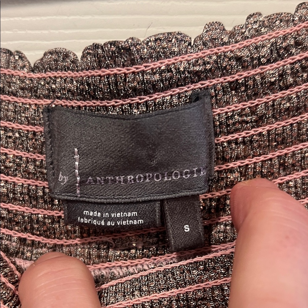 Anthropologie Textured Shimmer Genie pants/joggers - Picture 2 of 9